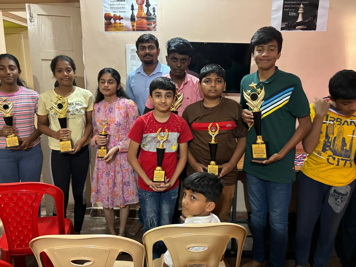 Chess Forge student at a Mysore rapid chess event