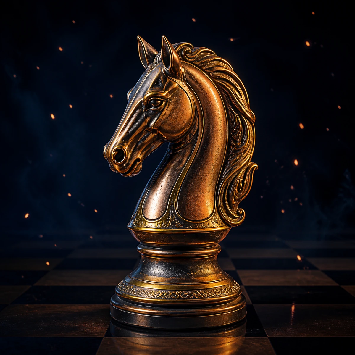 Forged copper knight representing the Advanced Beginner course